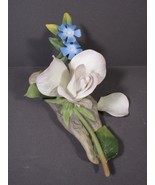 Boehm Porcelain White Peace Rose BROKEN! For Restorer Enthusiast 6x4&quot; RE... - $27.77