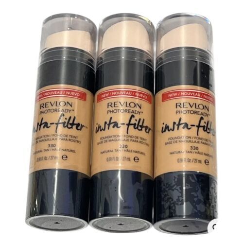 3 Revlon Photoready Insta-Filter Foundation - 330 Natural Tan - 0.91 oz ... - $19.52