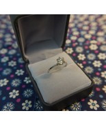 LADY&#39;S STERLING SILVER 925 ENGAGEMENT RING WITH CUBIC ZIRCONIA CZ? SIZE ... - £19.55 GBP