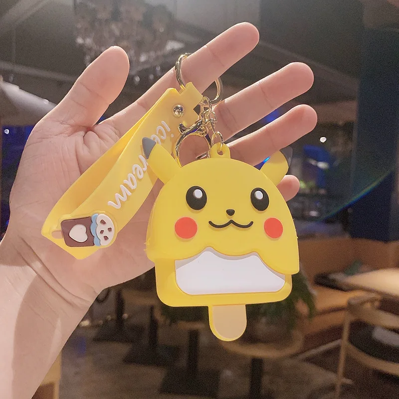 Pokemon Keychain kawaii Coin Bag Anime Action Figure Pikachu Squirtle Psyduck - £10.67 GBP