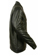 Men&#39;s Hot Westren Trucker Real Black Soft Lambskin Leather Jacket Biker ... - £103.58 GBP
