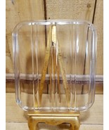 Vintage Clear Glass Ribbed Refrigerator Dish LID 9.5x8.5 Pyrex Anchor Fi... - £27.28 GBP
