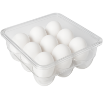 Clear Stackable 12 Egg Holder with Lid – Plastic Refrigerator Storage Co... - $13.85