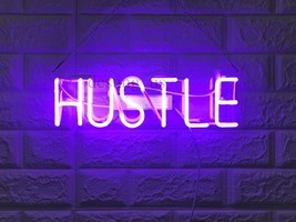 New Hustle Gift Lamp Room Love Acrylic Light Neon Sign 17&quot;x7&quot; - £106.96 GBP