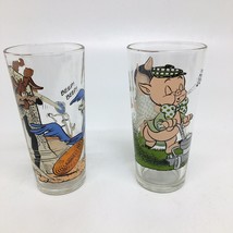 2 Looney Toons Glasses Pepsi Collectors Series 1976 - 1 has a small chip... - $13.99