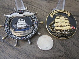 Lot of 2 USS Constitution Navy Chief Navy Pride CPO Challenge Coins - £31.66 GBP