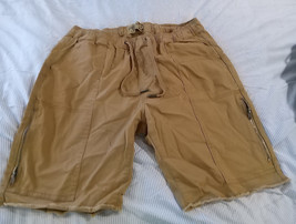 Grindhouse Denim Mens Shorts Size 36 Tan Khaki Drawstring Waist  - $18.69