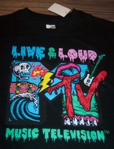 Vintage Style Mtv Music Television Live &amp; Loud T-Shirt Mens Large New w/ Tag - £15.79 GBP