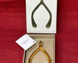 NIB West Emory Gold Brass Lucky Wishbone Paperweight Mpls MN - £38.88 GBP