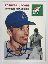 Forrest Jacobs (d. 2011) Autographed 1954 Topps Archives Baseball Card - Philade - £12.02 GBP