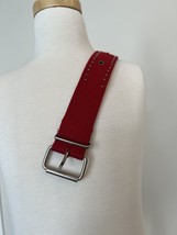 Red belt with metal rivets 35&quot; - £9.48 GBP