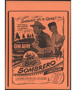 Gene Autry The Big Sombrero Poster/Broadside - £13.23 GBP