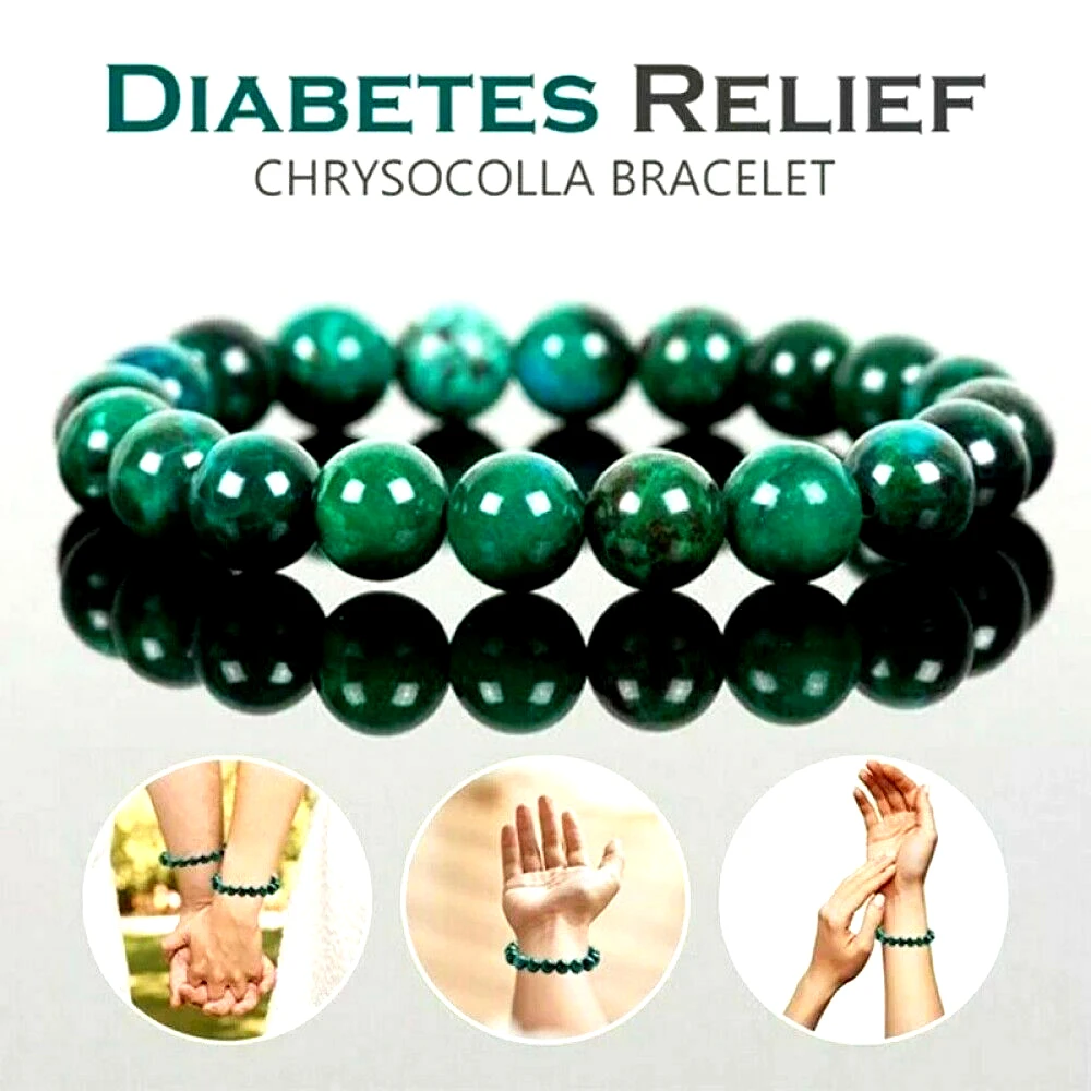 Sporting Natural Malachite Stone Bracelet Women Men Beaded Bracelet  Functional  - £23.76 GBP