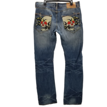Ed Hardy Men’s Denim Jeans Embroidered Skull Distressed Lot 2008 RARE Sz... - $114.15