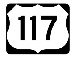 5&quot; us route 117 highway sign road bumper sticker decal usa made - £21.23 GBP