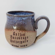 Hand-Thrown Gather Encourage Anticipate KBM 2019 10 oz. Coffee Mug Cup - £11.56 GBP