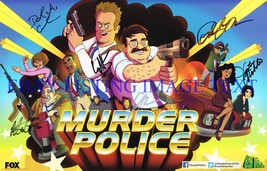 Murder Police Cast Signed Autograph 7X10 Rp Photo Sasso Machado + Great Comedy - $19.99