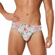 Mondxflaur Pink Flowers Swim Briefs Sexy Swimming Trunks Quick Dry Soft ... - $19.99