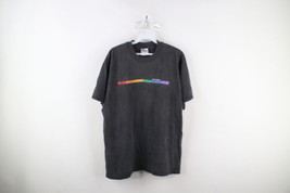 Vtg 90s Don&#39;t Panic Designs Mens Large Faded San Francisco Rainbow LGBTQ T-Shirt - £47.26 GBP