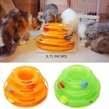 Interactive Kitty Playland: Stacked Ball Disk Toy for Endless Feline Fun - £31.56 GBP