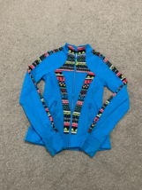 Invivva Zip Blue Figure Skating Long Sleeve Finger Cut Jacket with Pockets - $15.83