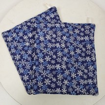 Vintage Winter Snowflakes Hot Pads Pot Holders 8x7 Inch SET OF 2 - £9.79 GBP