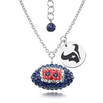 NFL Houston Texans Football Necklace Sterling Silver - Official Licensed - £105.44 GBP