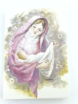 Fravessi Christmas Cards Madonna and Child Mary and Jesus Pink and White - £17.68 GBP
