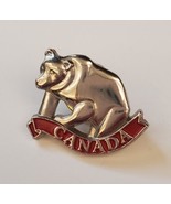 Canada Collectible Souvenir Travel Pin Silvertone Bear Pinchback - £14.63 GBP