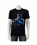 STAR WARS Stormtrooper Men&#39;s T-SHIRT Black Short Sleeve The Force Awaken... - $190.20 MXN