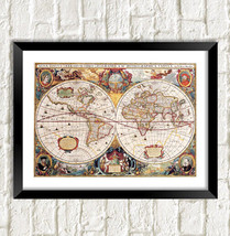 Vintage Mappa Impronte: Paris ,New York, Vecchio Mondo Atlases, Astrologia Segno - £4.38 GBP+