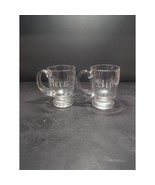 Etched Glass Coffee Mugs, His &amp; Hers Pedestal Cups, Set of 2, Couples Co... - $263.88 MXN