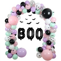 Halloween Balloon Arch Baby Showers Decorations, 18&quot; 10&quot; 5&quot; Pink Purple Black Ha - £22.44 GBP