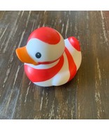 Infantino Holiday Edition Rubber Duck Bath Toy Red White Peppermint Stri... - £9.56 GBP