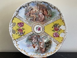 Antique Austrian Cabinet Quatrefoil Plate Signed by Emerald - £117.76 GBP