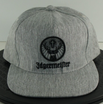 Jagermeister Hat Grey W/ Black Embroidered Deer Logo SnapBack Baseball Cap - £7.56 GBP
