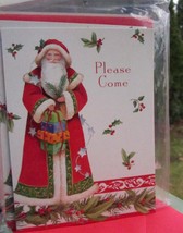 ELLEN BLONDER 16 Christmas Party St. Nick Invitations by C.R. Gibson NEW 1998 - £5.30 GBP
