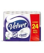 Velvet Classic Quilted Toilet Paper 24 Rolls – 3-Ply Bulk Pack, Soft &amp; S... - €22,71 EUR