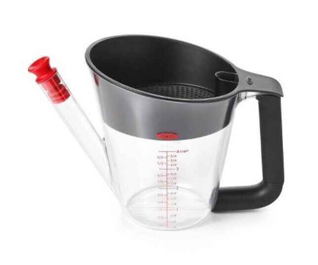 OXO SoftWorks Fat Separator with Strainer, Stopper and Non Slip Handle, 4 Cups - £19.62 GBP