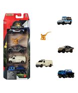 Jurassic World 5-Pack, 4 1:64 Scale Die-Cast Toy Cars with 1 Dinosaur (S... - €20,76 EUR