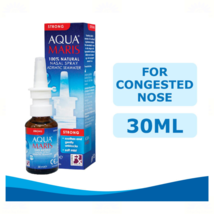 Aqua Maris Strong 100% Natural Nasal Spray Adriatic Seawater 30ml for Co... - £12.64 GBP