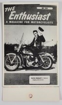 Elvis Presley Enthusiast Magazine Cover Harley Davidson Motorcycle  Postcard NOS - £14.97 GBP