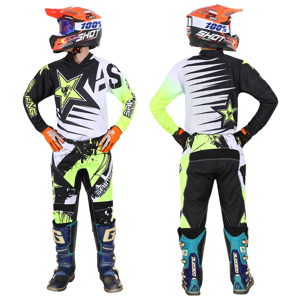 Racer gear set MX Mens Kits MTB Women&#39;s Off-road Motorcycle Jersey &amp; Pant - £100.84 GBP
