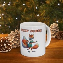 Ceramic Foxy Nurse Mug 11oz | Gift For Nurse  | White Coffee Mug | Nurse... - £8.76 GBP