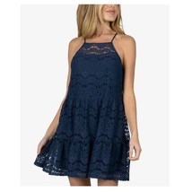 Speechless Junior XS Navy Blue Lace Tie Back Tank Top Shift Dress NWT BD63 - £22.70 GBP