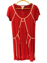 DIESEL Cotton Belted Shirt Dress Cap Sleeve Coral Lined Bottom Sz Xxs Tunic - £23.72 GBP