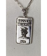 Haile Selassie ingot pendant Artisan made sterling silver - $1,843.66 MXN