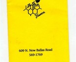 The Hive Tavern Menu N New Ballas Road St louis Missouri 1992 - $17.80