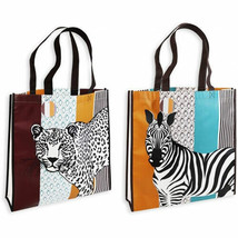 Two LEOPARD/ZEBRA Reusable Shopping Bags - $18.43