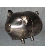 Silverplate Lunt Piggy Bank Vintage Two Piece Figural Coin Pig Bank - €15,27 EUR